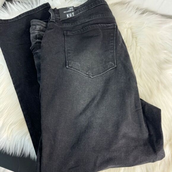 Kut From The Kloth NWT Reese Distressed High Rise Fab Ankle Straight Jeans Sz 18 - Picture 2 of 9